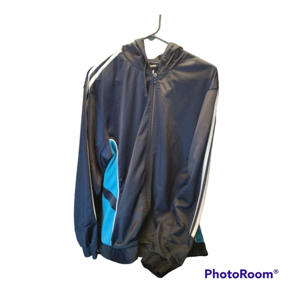 Men's XL NordicTrack Jacket blue/light blue/white  Full Zip Up Athletic Jacket - Picture 7 of 8